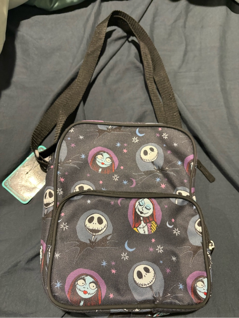 Nightmare Character Print Black Crossbody Bag